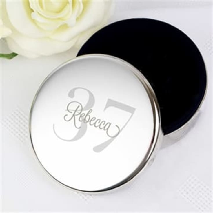 Personalised Big Age Round Trinket Box product image