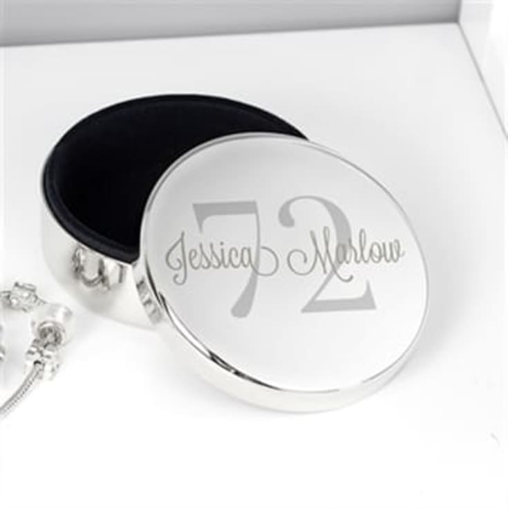 Personalised Big Age Round Trinket Box product image