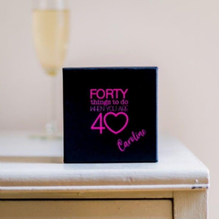 Personalised 40 Things To Do When You're 40 Gift Box product image