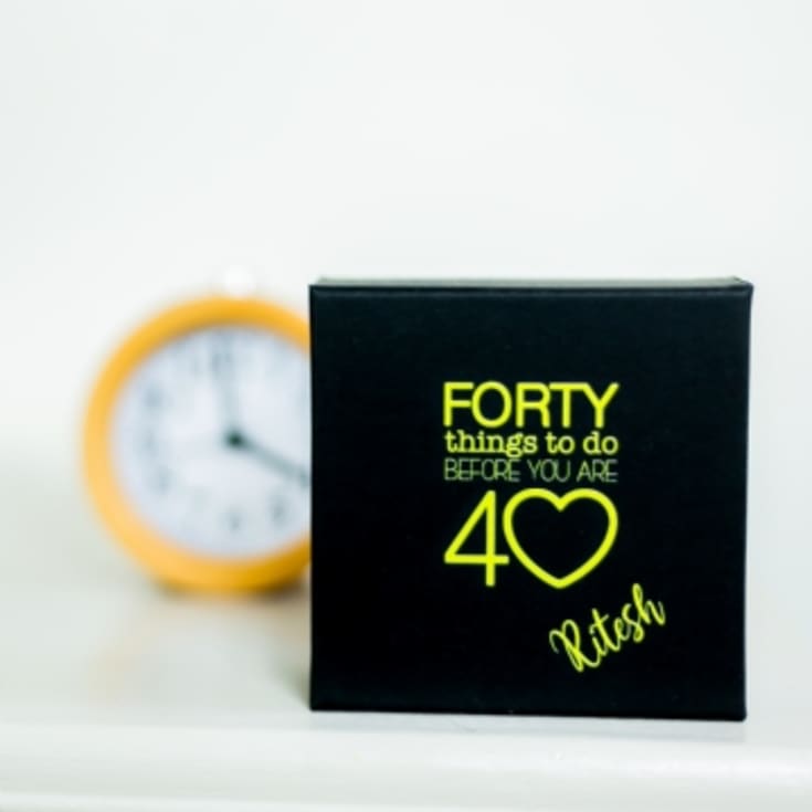 Personalised 40 Things To Do When You're 40 Gift Box product image