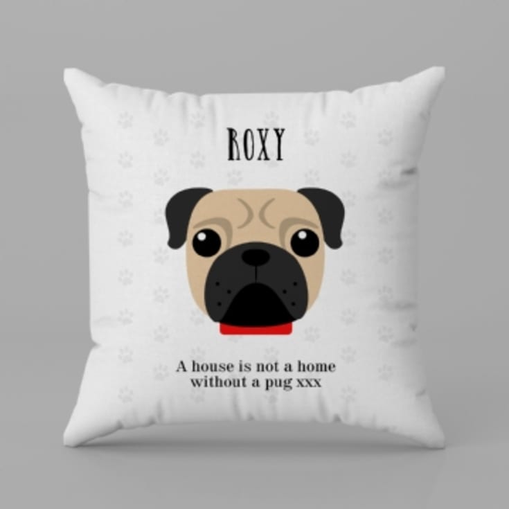 Personalised Pug Dog Cushion product image