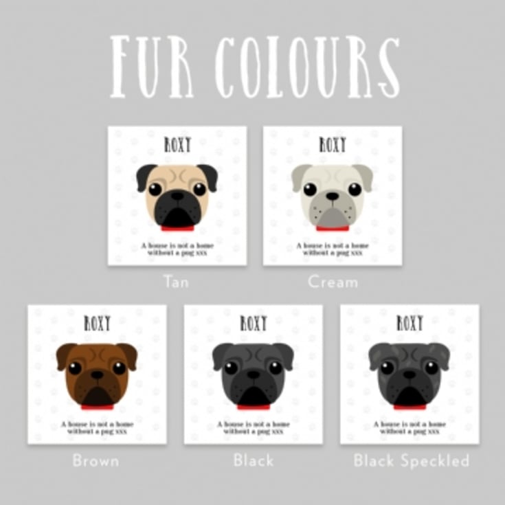 Personalised Pug Dog Cushion product image