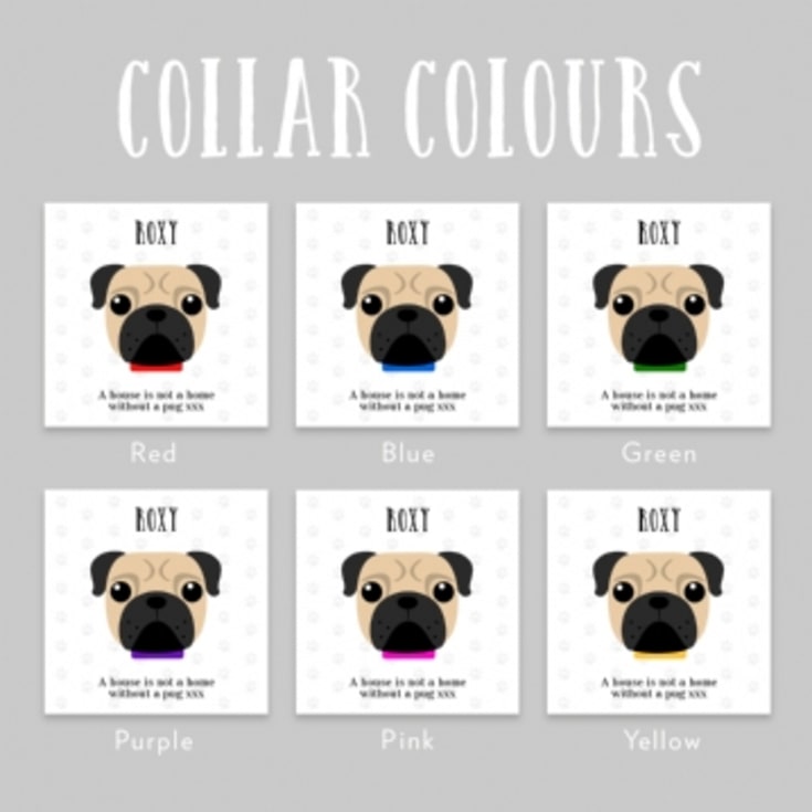 Personalised Pug Dog Cushion product image