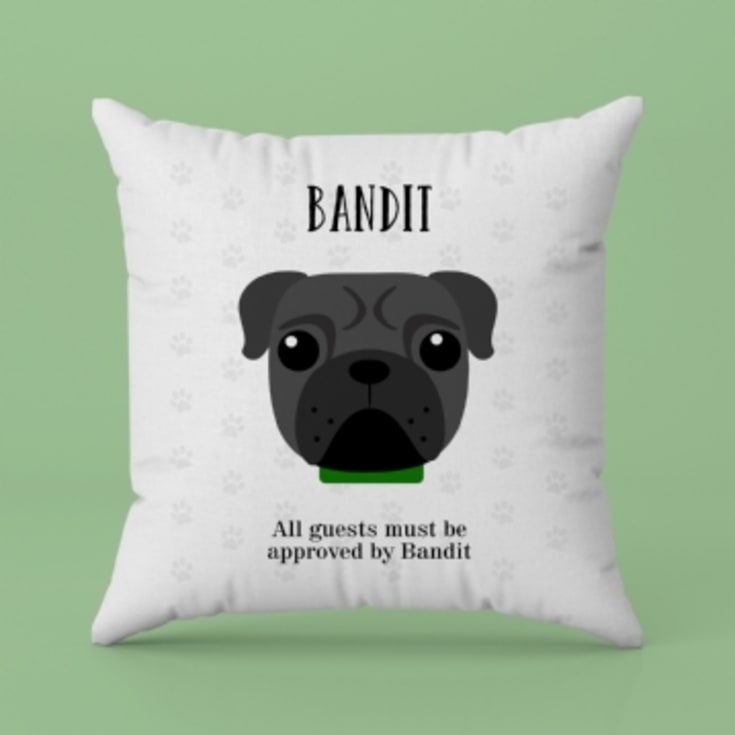 Personalised Pug Dog Cushion product image