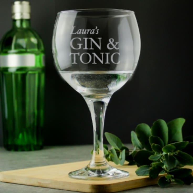 The Gift Experience Personalised Gin & Tonic Balloon Glass