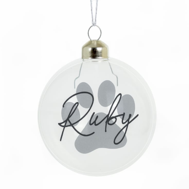 Personalised Pet Glass Christmas Bauble product image