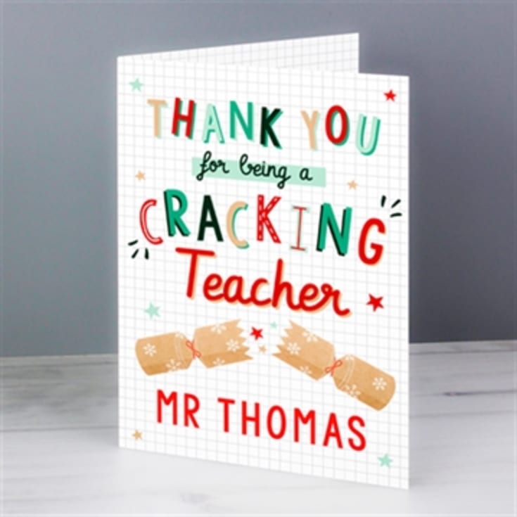 Personalised Cracking Teacher Christmas Card product image