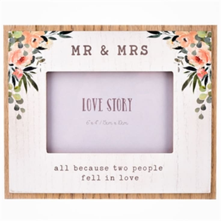 Mr & Mrs Love Story 6 x 4 Photo Frame product image