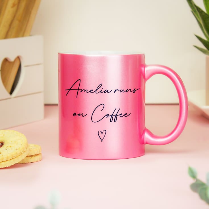 Personalised Pink Glitter Mug product image