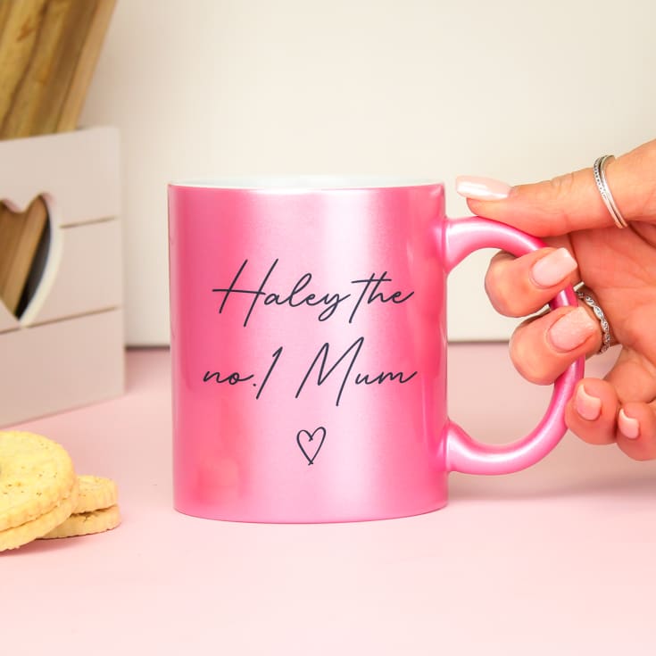Personalised Pink Glitter Mug product image