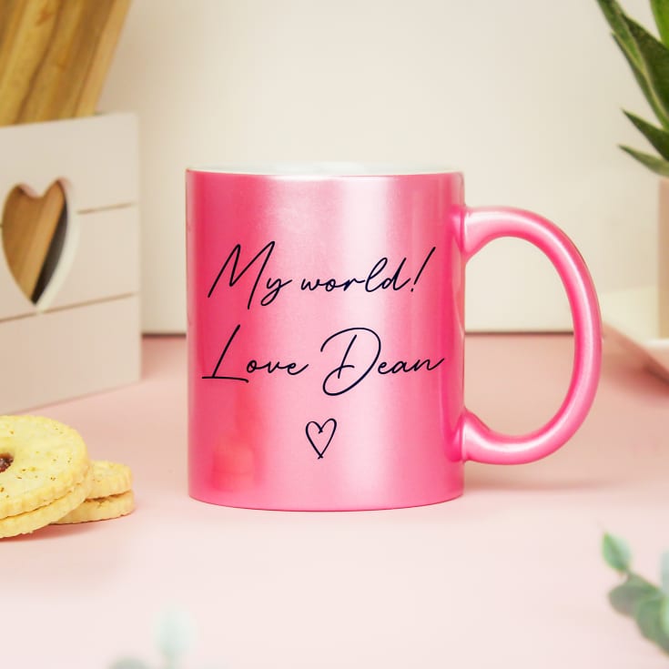 Personalised Pink Glitter Mug product image