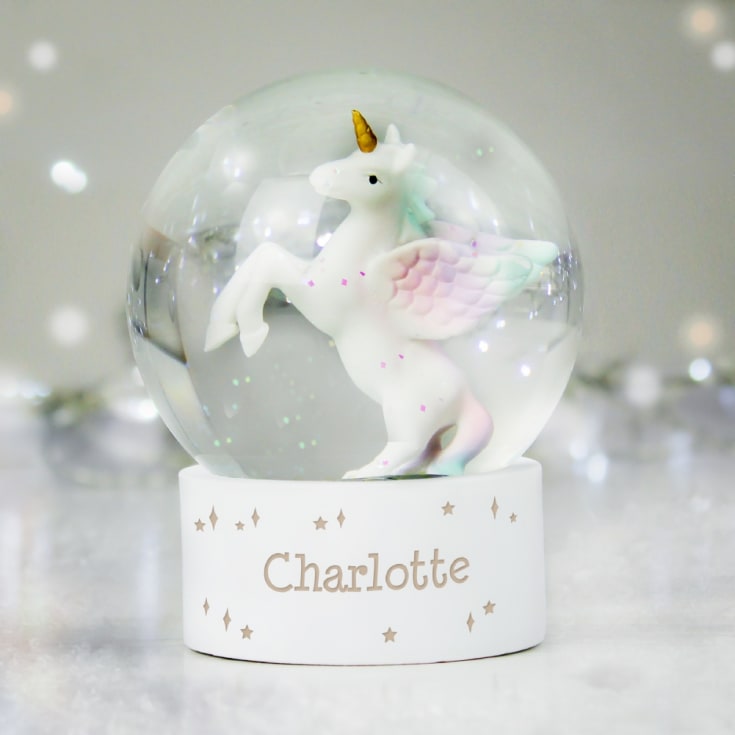 Personalised Unicorn Snow Globe product image