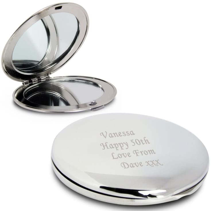Personalised Circle Compact Mirror product image