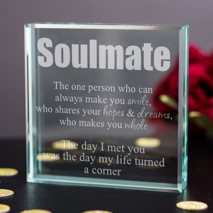 The Gift Experience Personalised Engraved Soulmate Glass Keepsake