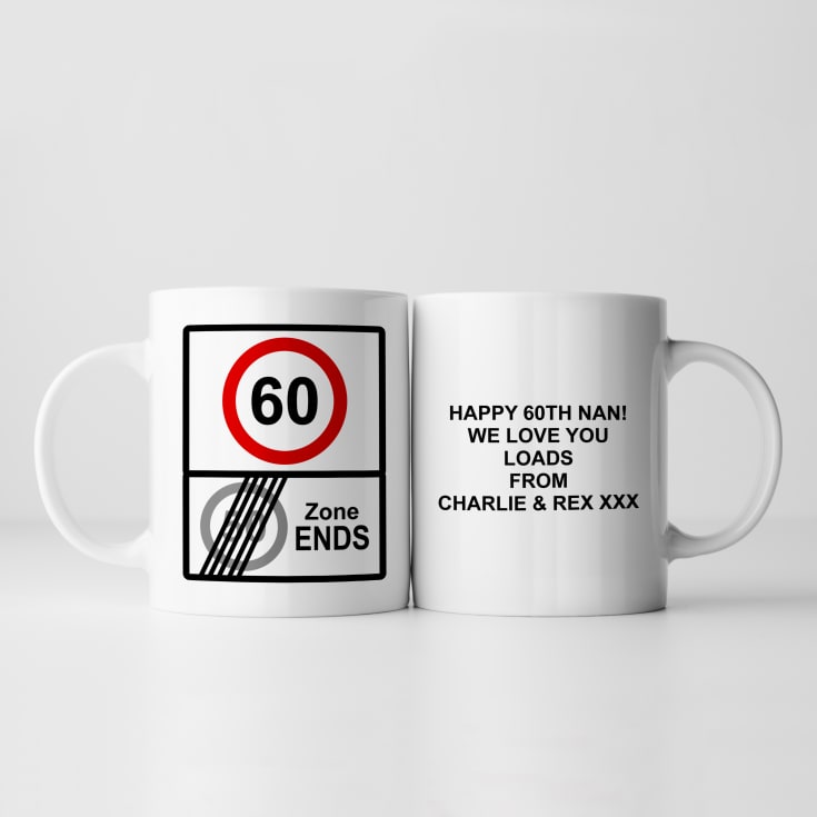Personalised Zone Ends 60th Birthday Mug product image