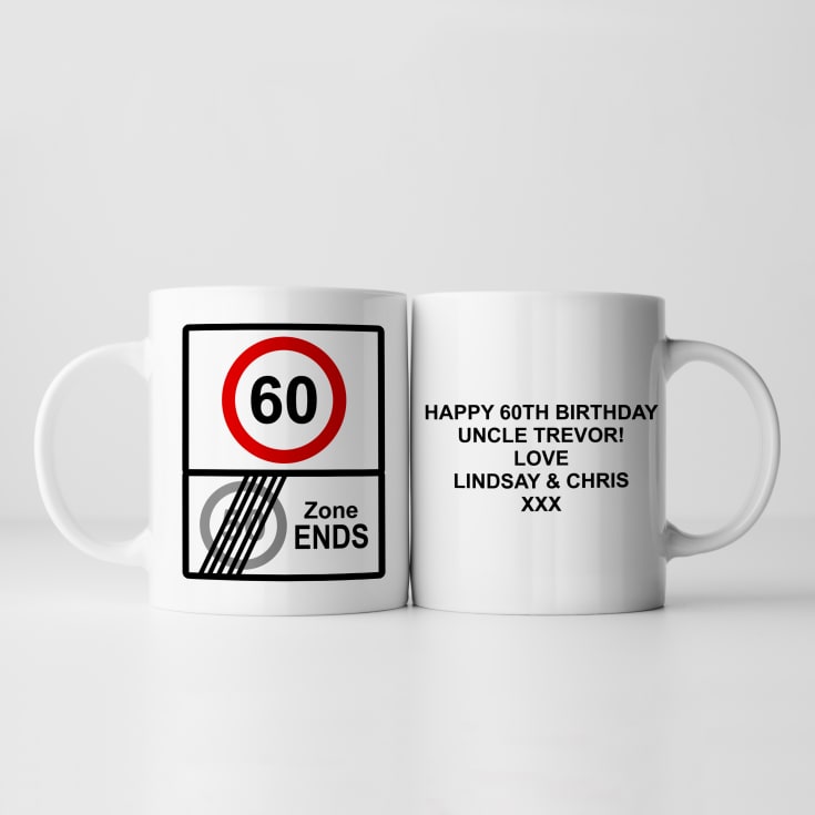The Gift Experience Personalised Zone Ends 60Th Birthday Mug