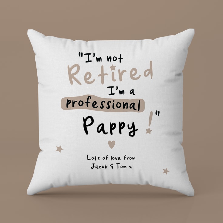 Personalised I'm not Retired I'm a Professional Grandad Cushion product image