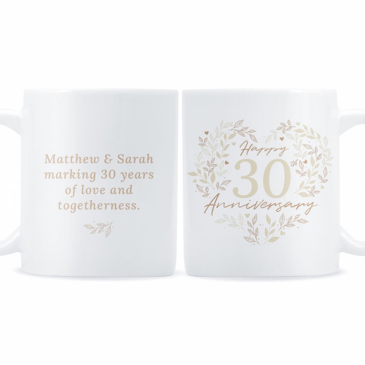 Personalised 30th Pearl Wedding Anniversary Mug product image
