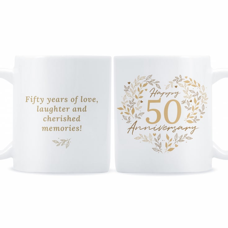 Personalised 50th Golden Wedding Anniversary Mug product image