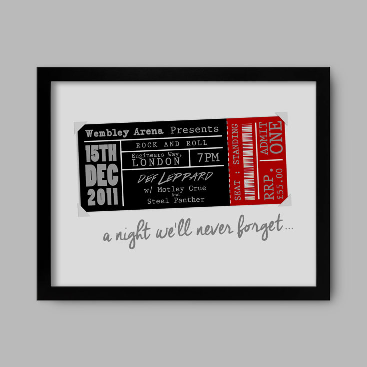 Personalised Concert Ticket Posters product image