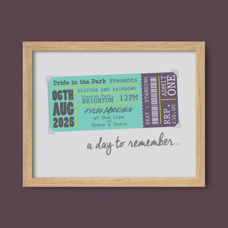 Personalised Concert Ticket Posters product image