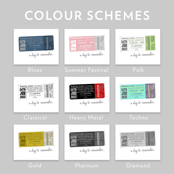 Personalised Concert Ticket Posters product image
