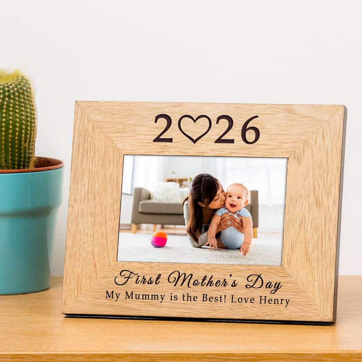 First Mother's Day Wood Picture Frame (6 x 4") product image