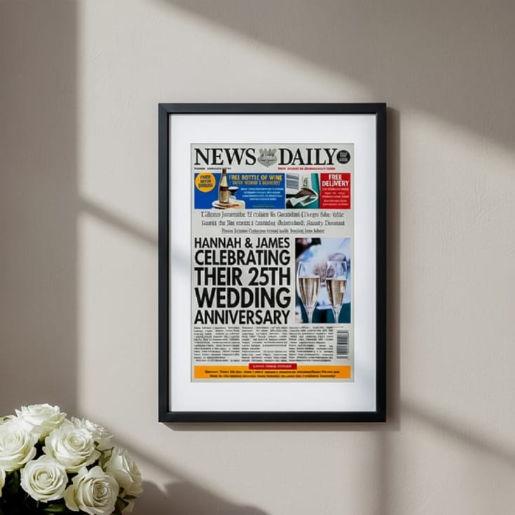 Personalised "Anniversary" Newspaper Front Page product image