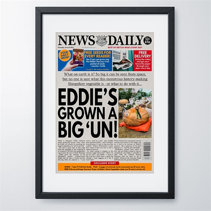 Personalised "Gardener" Newspaper Front Page product image