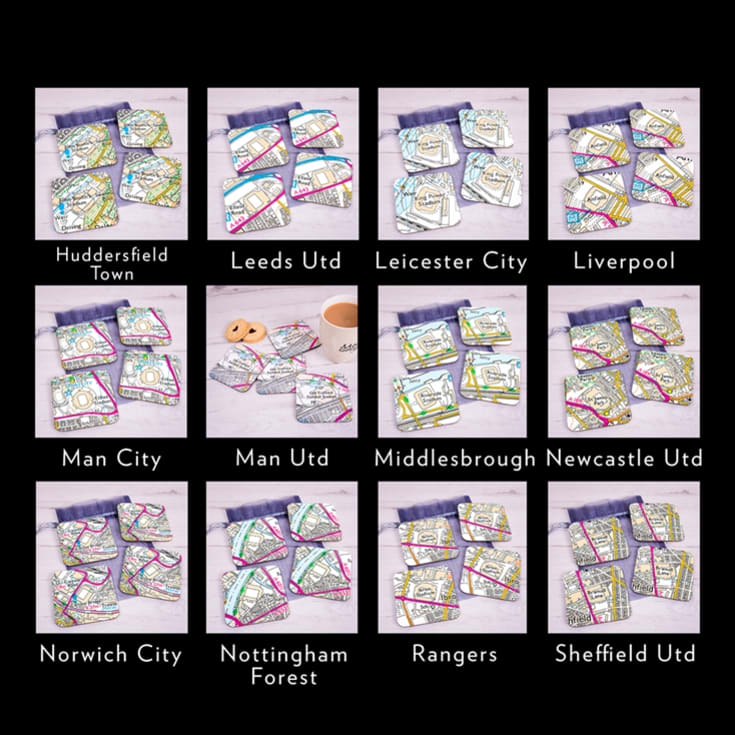 Set of 4 Football Ground Location Coasters product image