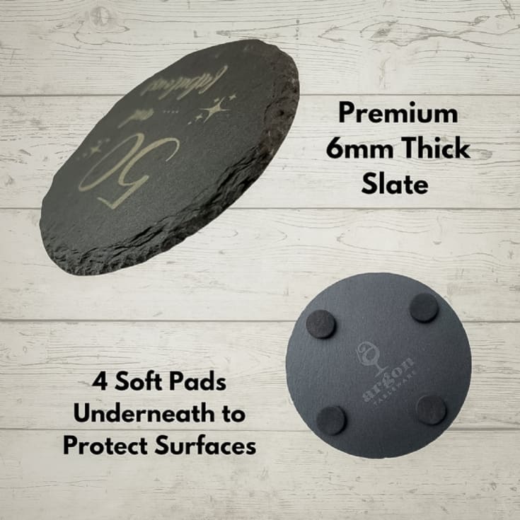 Bottega Prosecco & "50 & Fabulous" Slate Coaster Gift Set product image