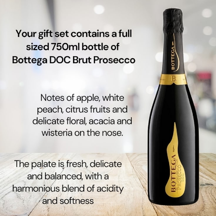 Bottega Prosecco & "60 & Fabulous" Slate Coaster Gift Set product image