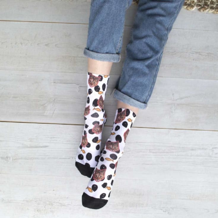 Personalised Cat Photo Socks product image