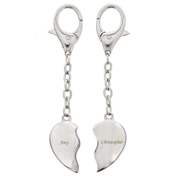 Personalised Pair of Heart Keyrings product image