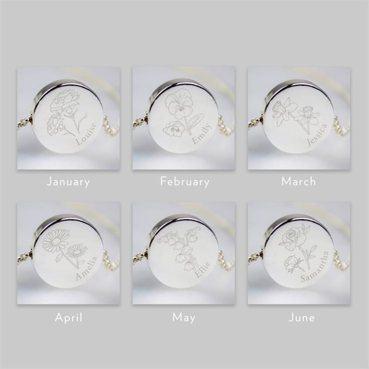 Personalised Birth Flower Boxed Necklaces product image