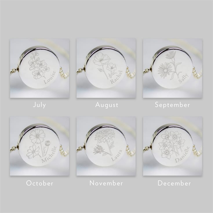Personalised Birth Flower Boxed Necklaces product image