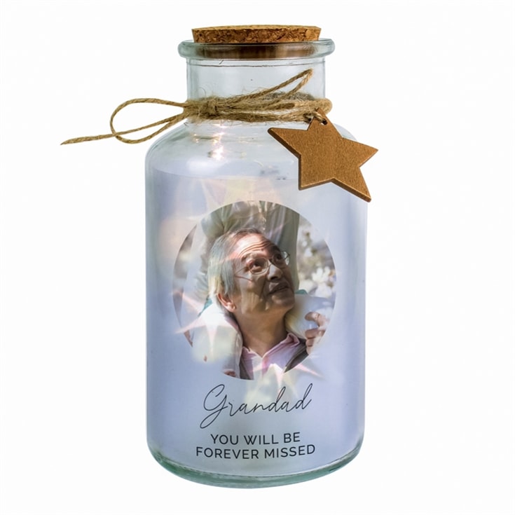 Personalised Photo Upload LED Glass Jar product image