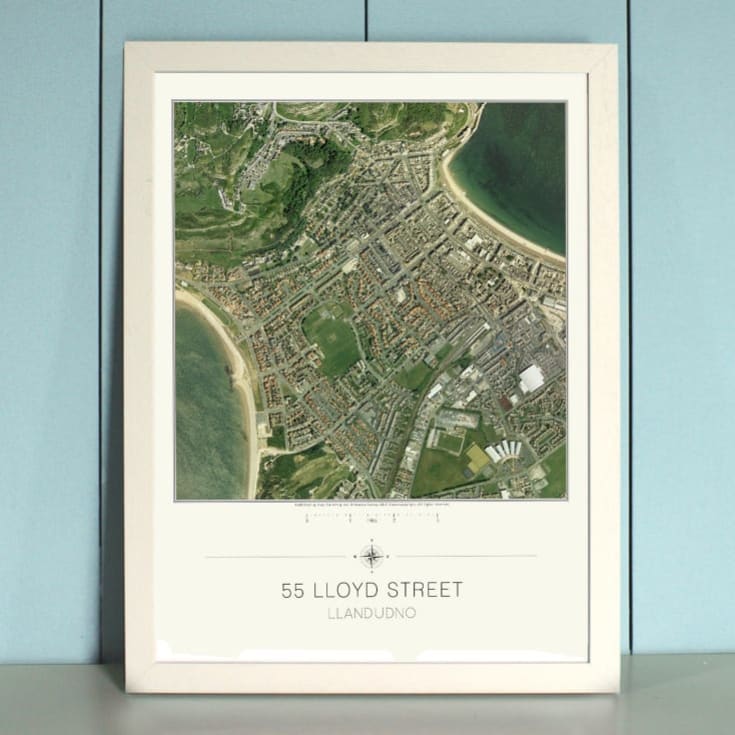 Personalised Your Home Aerial View Map Print - England and Wales only product image
