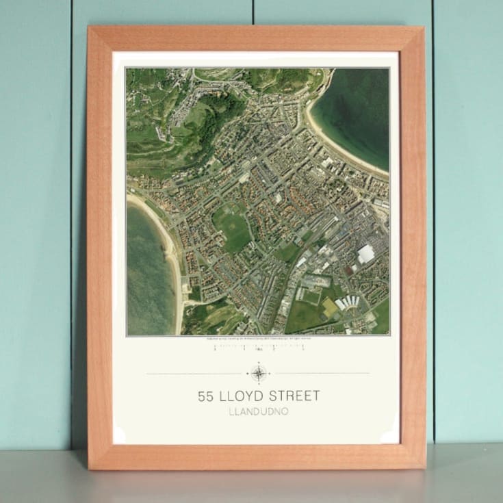 Personalised Your Home Aerial View Map Print - England and Wales only product image