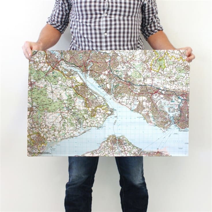 Personalised Map Tea Towel product image