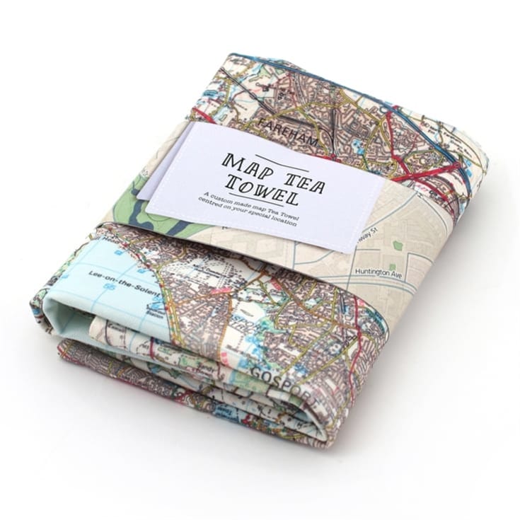 Personalised Map Tea Towel product image