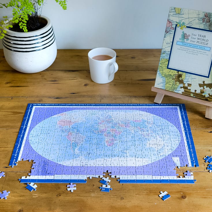 400 Piece World Map Jigsaw Puzzle (1900 to 2024) - Personalised product image