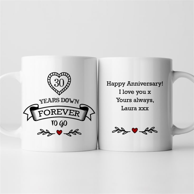 Personalised 30 Years Down Forever to Go Mug product image