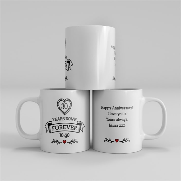 Personalised 30 Years Down Forever to Go Mug product image