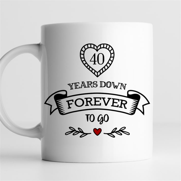 Personalised 40 Years Down Forever to Go Mug product image