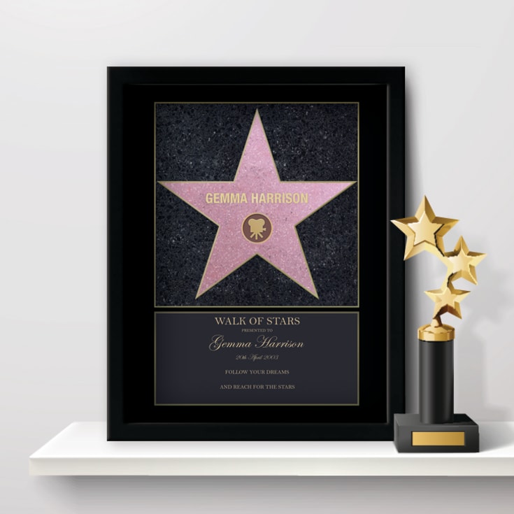 Personalised Framed Walk of Stars Print product image