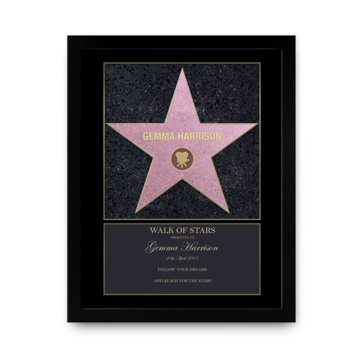 Personalised Framed Walk of Stars Print product image