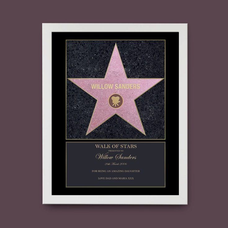 Personalised Framed Walk of Stars Print product image