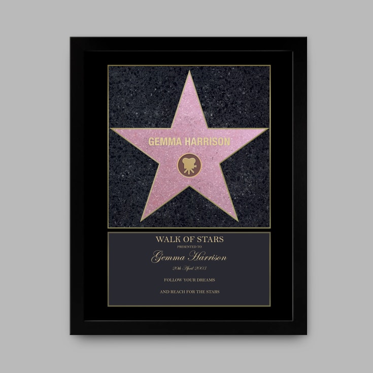 Personalised Framed Walk of Stars Print product image