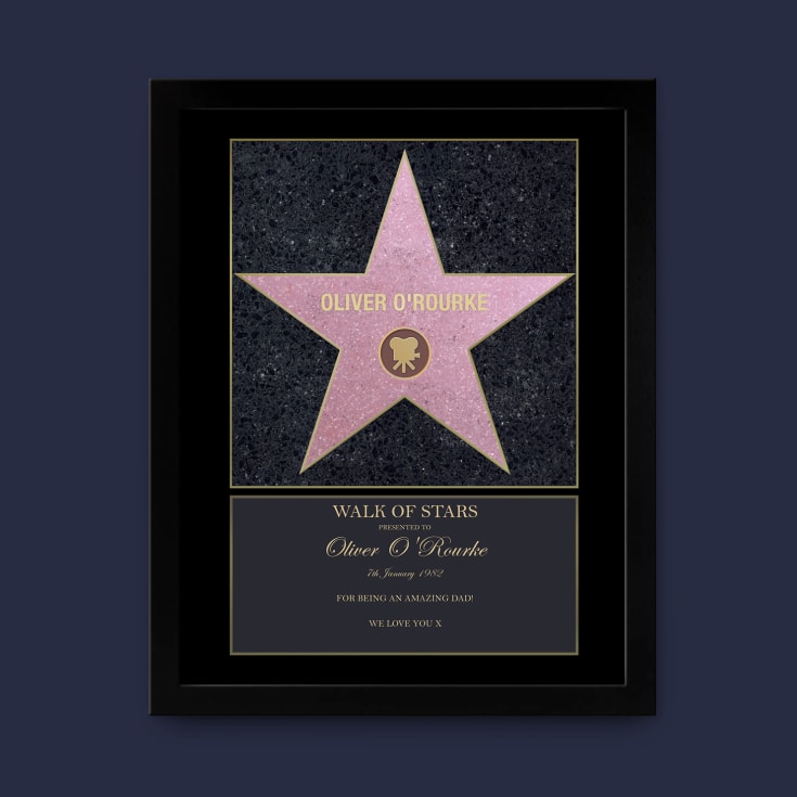 Personalised Framed Walk of Stars Print product image